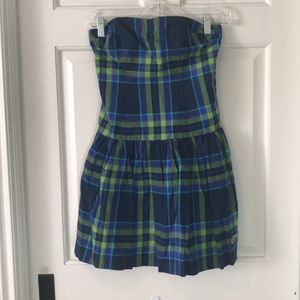 Hollister Green & Blue Plaid Dress
